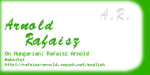 arnold rafaisz business card